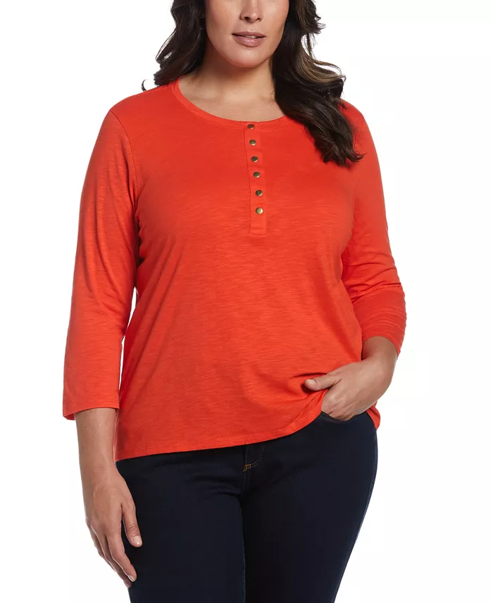 Хлопковый топ-хенли больших размеров с рукавами 3/4 ELLA Rafaella, красный
Хлопковый топ-хенли больших размеров с рукавами 3/4 ELLA Rafaella, красный