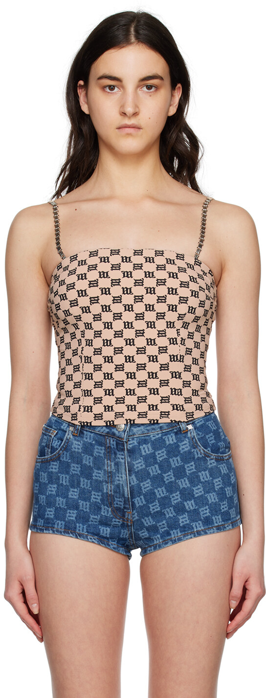 Бежевая майка с монограммой MISBHV
Бежевая майка с монограммой MISBHV