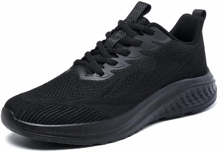 Мужские повседневные спортивные кроссовки с дышащей сеткой, круглым носком, толстой подошвой и нескользящими шнурками, подходят для ходьбы, бега и повседневной носки Igzbibg, черный
Мужские повседневные спортивные кроссовки с дышащей сеткой, круглым носком, толстой подошвой и нескользящими шнурками, подходят для ходьбы, бега и повседневной носки Igzbibg, черный
