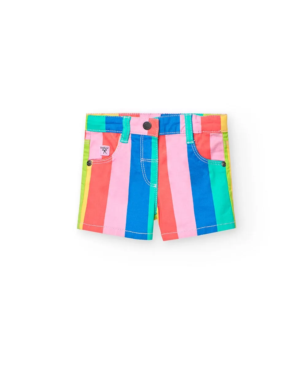 Бермудские шорты для мальчика с разноцветным полосатым принтом Boboli, многоцветный
Бермудские шорты для мальчика с разноцветным полосатым принтом Boboli, многоцветный