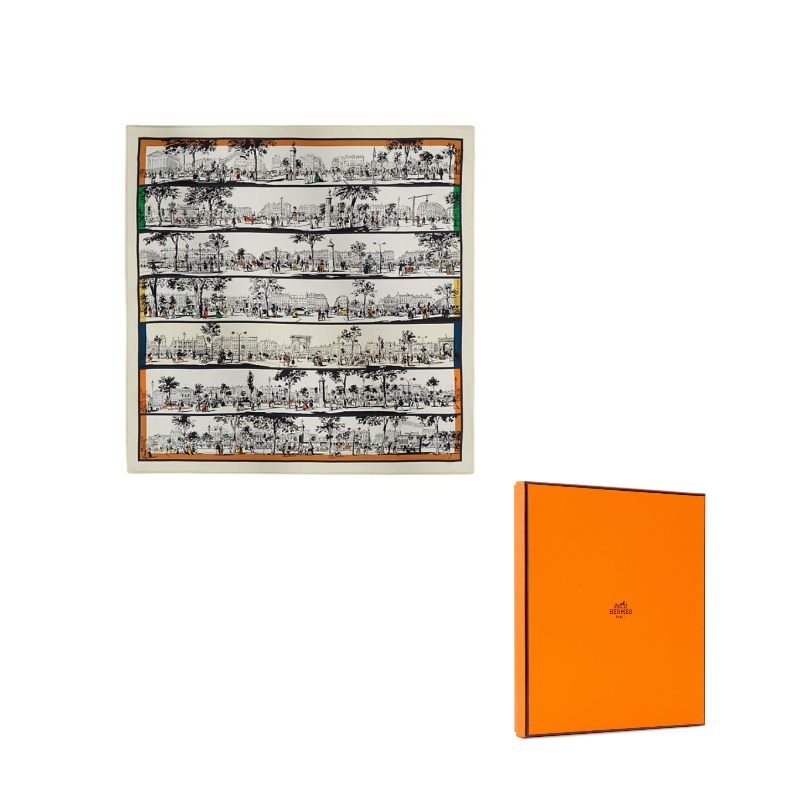 HERMES Шарф Mulberry Silk для женщин в цвете Cream/Black/Green
HERMES Шарф Mulberry Silk для женщин в цвете Cream/Black/Green