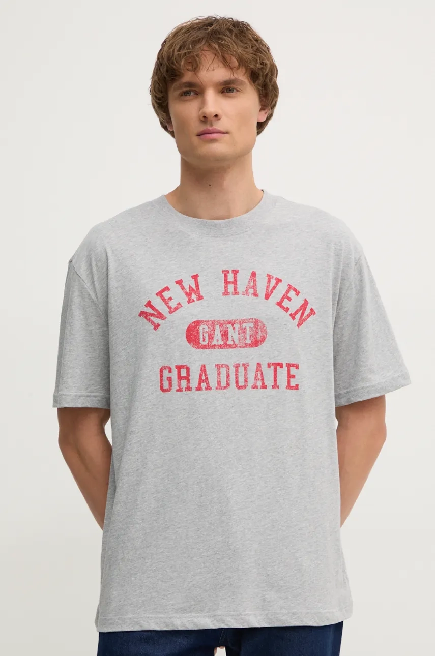 Хлопковая футболка Gant, серый
Хлопковая футболка Gant, серый