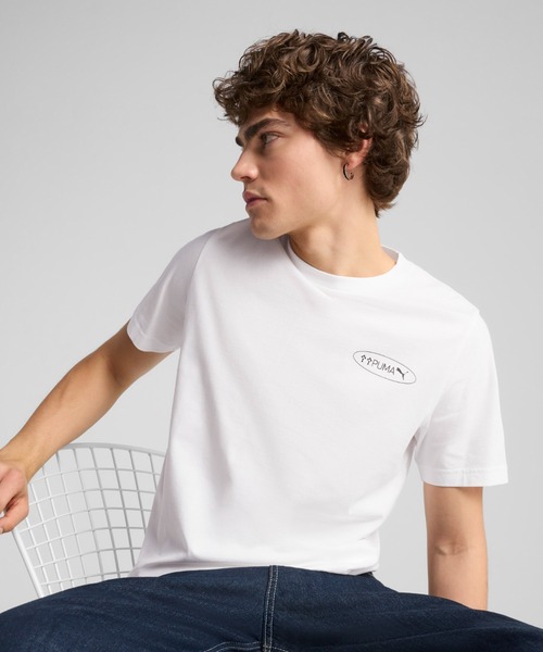 Мужская футболка с коротким рукавом, графический принт PUMA, белый
Мужская футболка с коротким рукавом, графический принт PUMA, белый