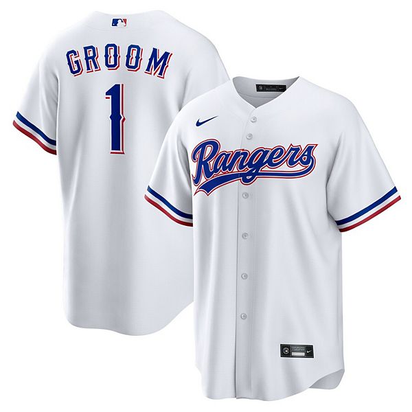 Мужская белая реплика домашней футболки Texas Rangers #1 Groom Nike
Мужская белая реплика домашней футболки Texas Rangers #1 Groom Nike