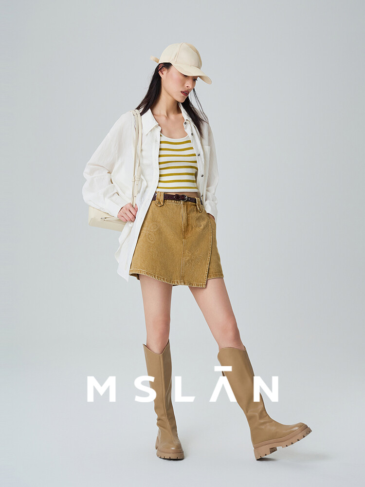 Юбка джинсовая Mslan с принтом, коричневый
Юбка джинсовая Mslan с принтом, коричневый