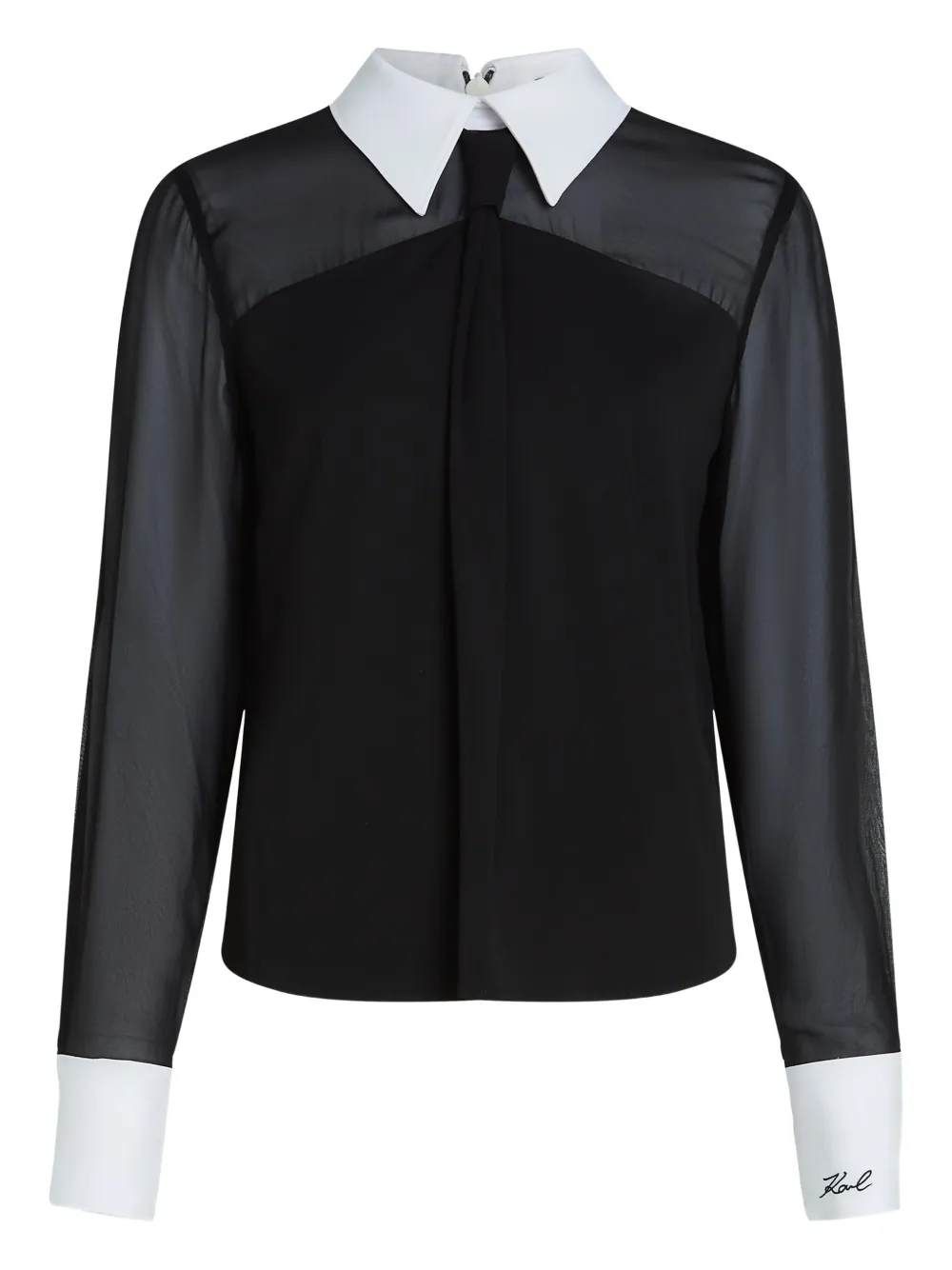 Блузка с прозрачными вставками KARL LAGERFELD, черный
Блузка с прозрачными вставками KARL LAGERFELD, черный