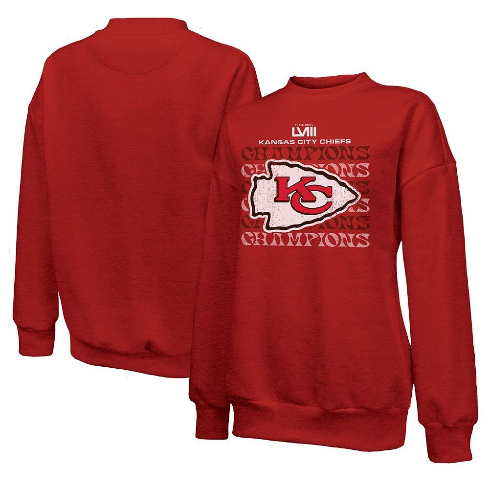 Женский красный свитер Majestic Threads Kansas City Chiefs Super Bowl LVIII Champions, пуловер с повторяющимся узором в стиле ретро, цвет Chf Red
Женский красный свитер Majestic Threads Kansas City Chiefs Super Bowl LVIII Champions, пуловер с повторяющимся узором в стиле ретро, цвет Chf Red