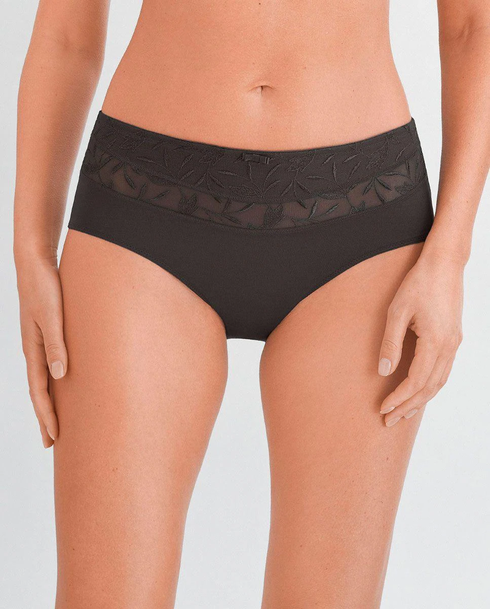 Трусики с высокой талией и вышивкой в виде листьев Felina, темно-серый
Трусики с высокой талией и вышивкой в виде листьев Felina, темно-серый