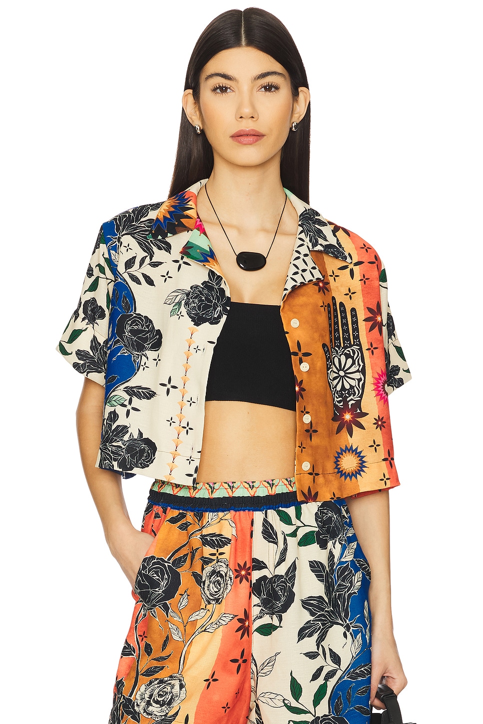 X revolve маленькая рубашка Agua Bendita, bohemian multi
X revolve маленькая рубашка Agua Bendita, bohemian multi