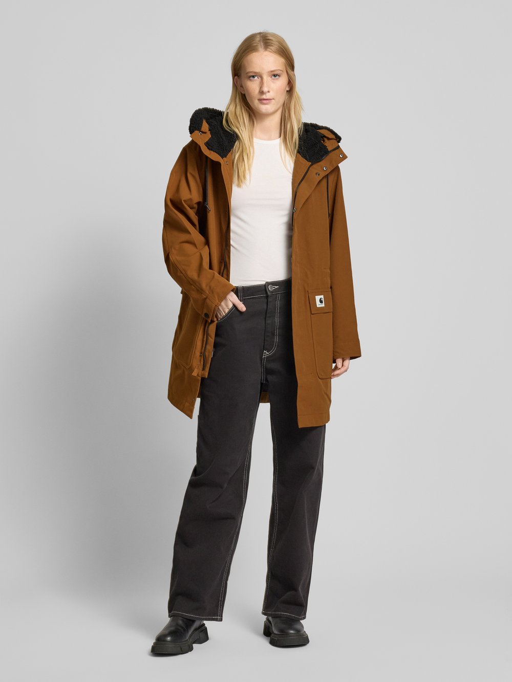 Парка с карманами-клапанами модель 'CLARTON' Carhartt Work In Progress, коричневый
Парка с карманами-клапанами модель 'CLARTON' Carhartt Work In Progress, коричневый