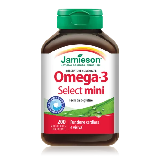 Jamieson Omega 3 Select Mini, 200 мягких таблеток для сердечной и зрительной функции
Jamieson Omega 3 Select Mini, 200 мягких таблеток для сердечной и зрительной функции