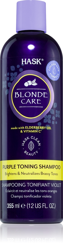 Фиолетовый шампунь для ухода за светлыми волосами с фиолетовыми пигментами для нейтрализации желтизны Hask, 355 мл
Фиолетовый шампунь для ухода за светлыми волосами с фиолетовыми пигментами для нейтрализации желтизны Hask, 355 мл