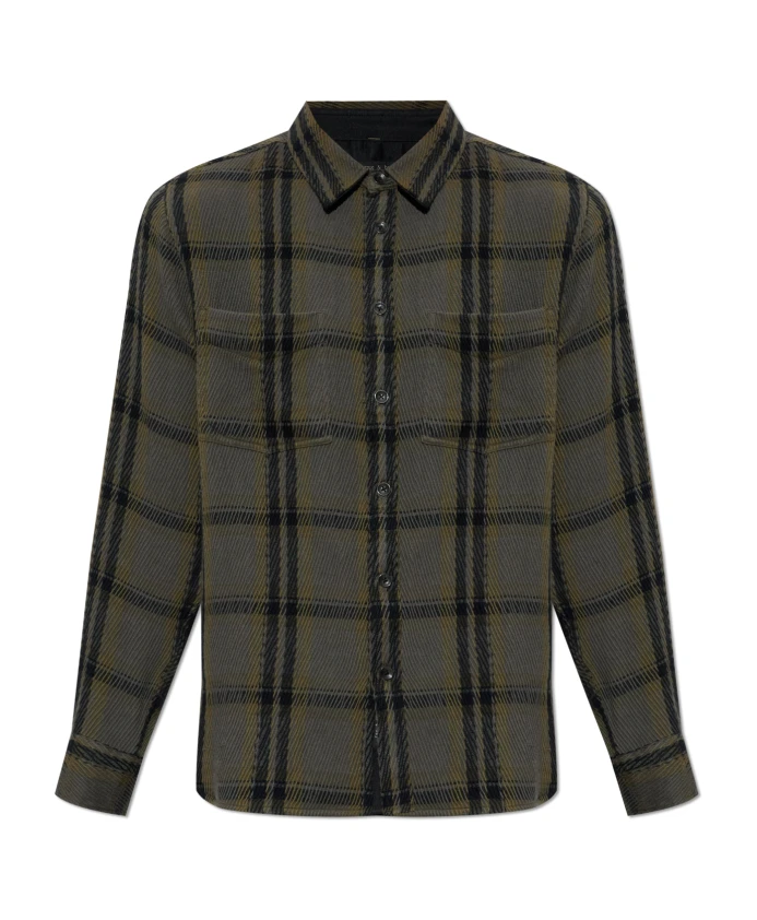 Рубашка в полоску с клетчатым узором Rag & Bone, зеленый
Рубашка в полоску с клетчатым узором Rag & Bone, зеленый