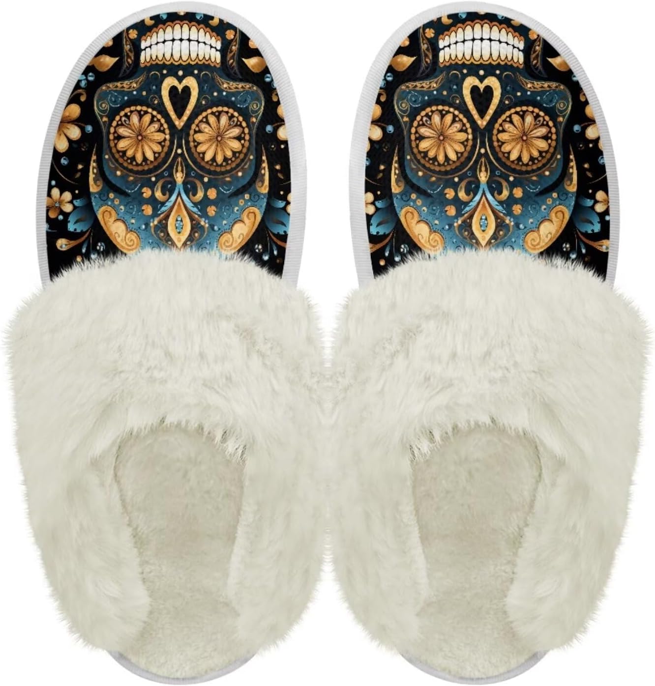 Тапочки chaqlin Fuzzy из плюша для женщин и мужчин, мягкие, комфортные, легкие, из фланели с меховой отделкой, с нескользящей водонепроницаемой подошвой для дома и улицы, Sugar Skull Boho Floral
Тапочки chaqlin Fuzzy из плюша для женщин и мужчин, мягкие, комфортные, легкие, из фланели с меховой отделкой, с нескользящей водонепроницаемой подошвой для дома и улицы, Sugar Skull Boho Floral