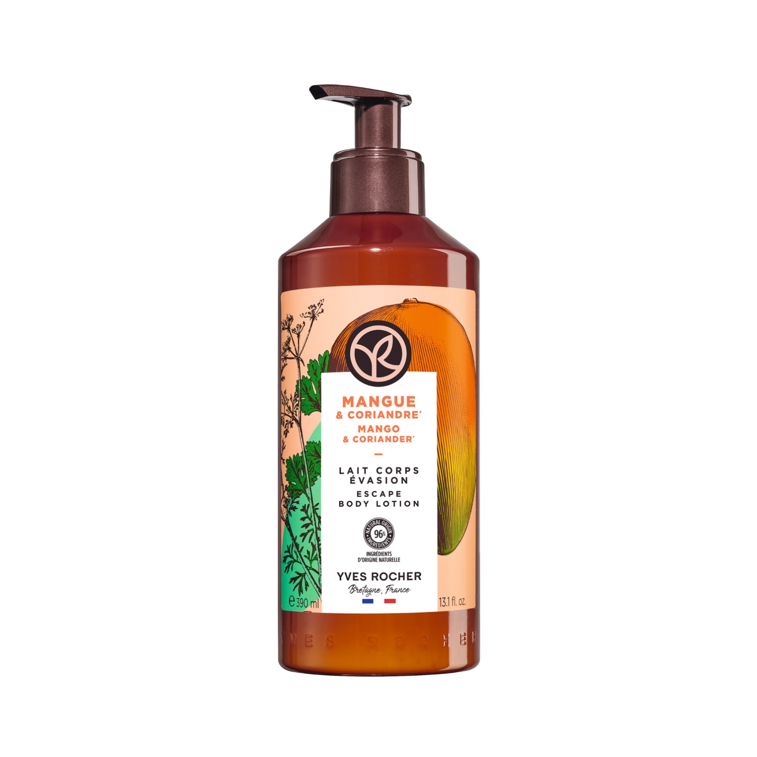 Лосьон для тела mango-koriander Yves Rocher, объем 390 мл
Лосьон для тела mango-koriander Yves Rocher, объем 390 мл