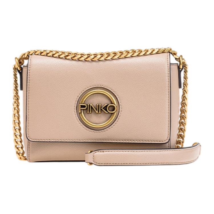 Синтетическая кожаная сумка через плечо, средний размер, женская, розовая PINKO 
Синтетическая кожаная сумка через плечо, средний размер, женская, розовая PINKO
