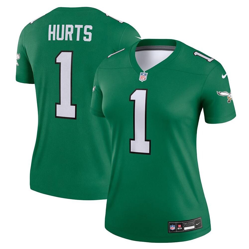 Женская майка Nike Jalen Hurts Kelly Green Philadelphia Eagles Alternate Legend Player, цвет Eag Green
Женская майка Nike Jalen Hurts Kelly Green Philadelphia Eagles Alternate Legend Player, цвет Eag Green