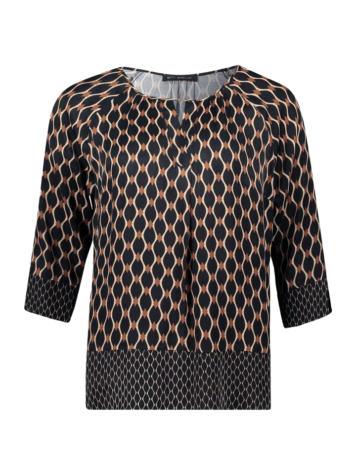 Блузка без застежки с принтом в черном/бежевом цвете Betty Barclay
Блузка без застежки с принтом в черном/бежевом цвете Betty Barclay