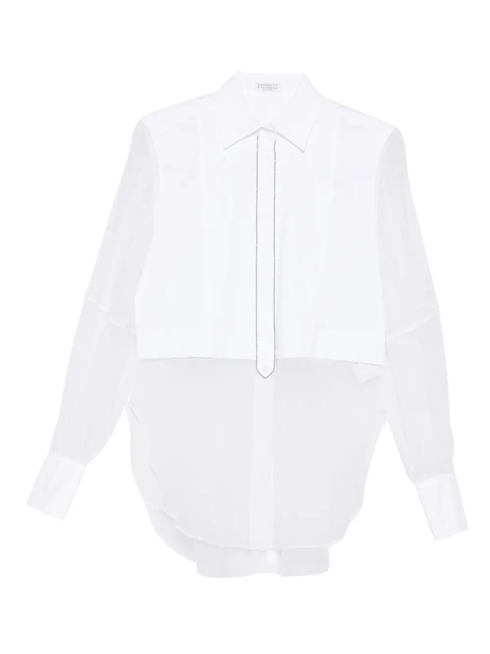 Хлопковая рубашка Brunello Cucinelli, белый
Хлопковая рубашка Brunello Cucinelli, белый