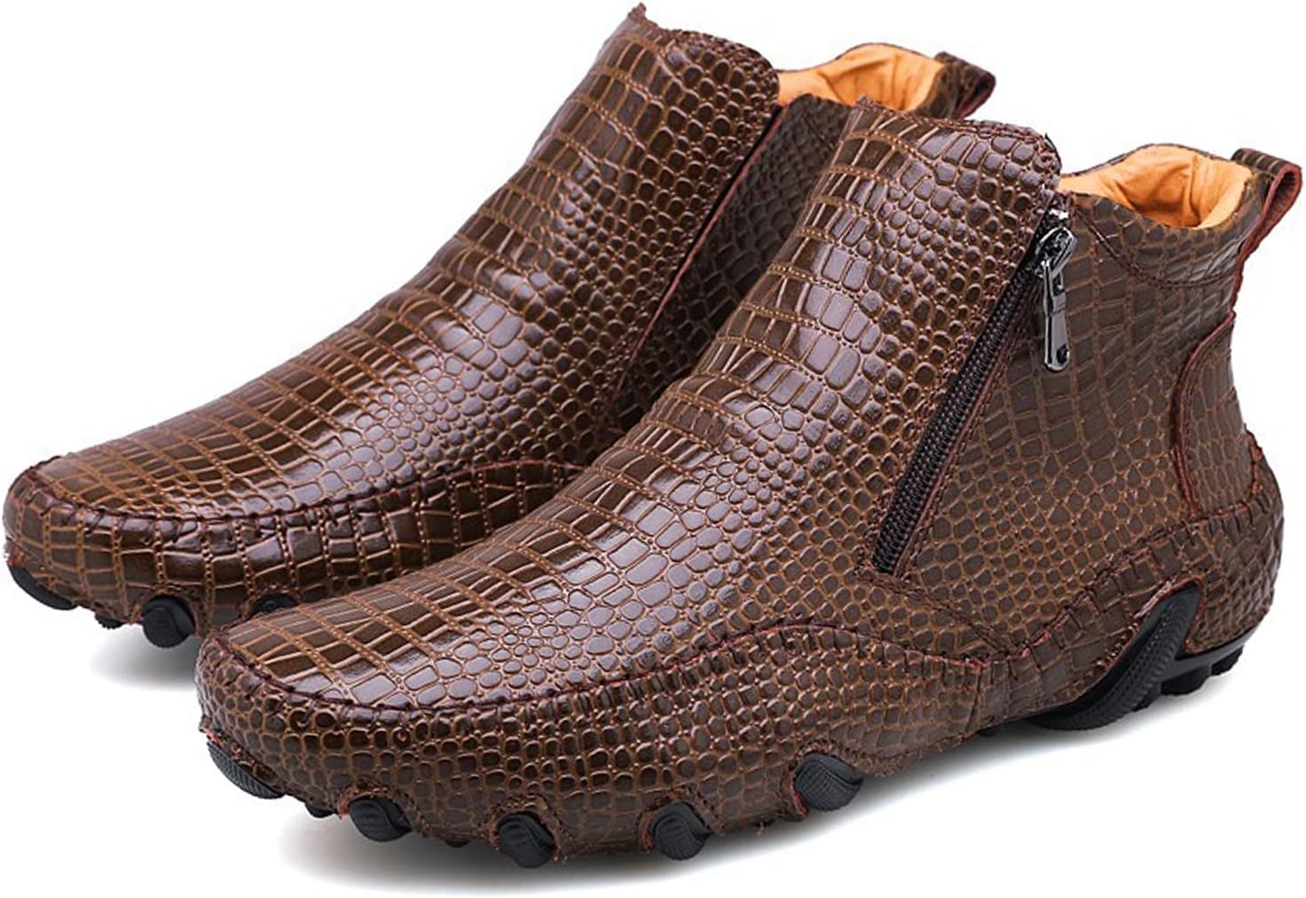 Мужские кожаные лоферы PURCHAWEE с принтом, ручная работа, повседневные, с боковой молнией, не скользящие, с хорошей поддержкой свода стопы, мягкие и дышащие, для официального ношения, коричневый
Мужские кожаные лоферы PURCHAWEE с принтом, ручная работа, повседневные, с боковой молнией, не скользящие, с хорошей поддержкой свода стопы, мягкие и дышащие, для официального ношения, коричневый