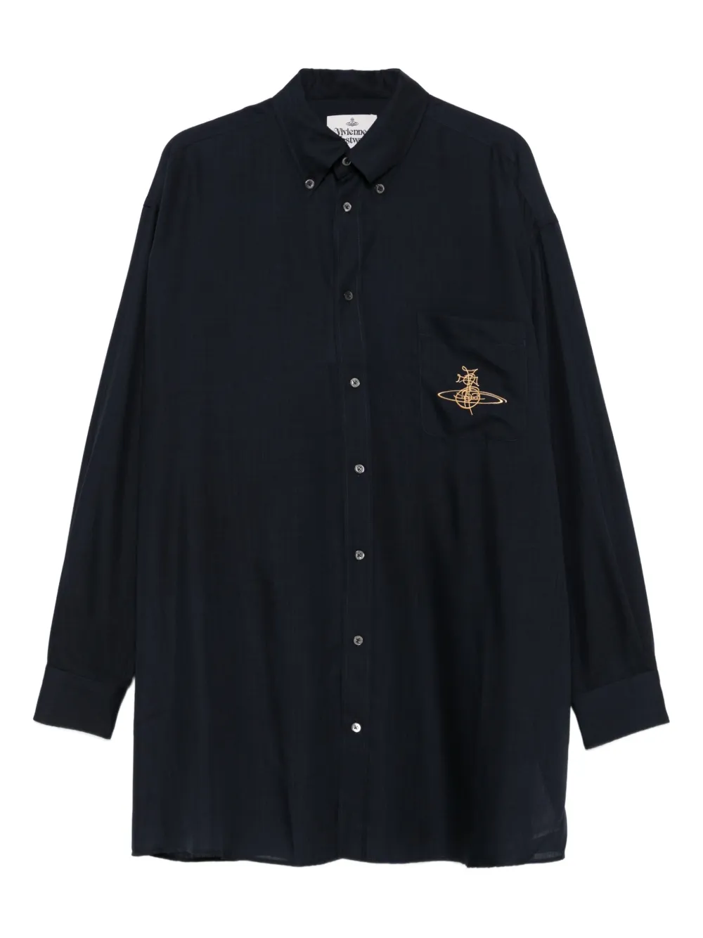 Рубашка с вышивкой в виде орбиты Vivienne Westwood, синий
Рубашка с вышивкой в виде орбиты Vivienne Westwood, синий