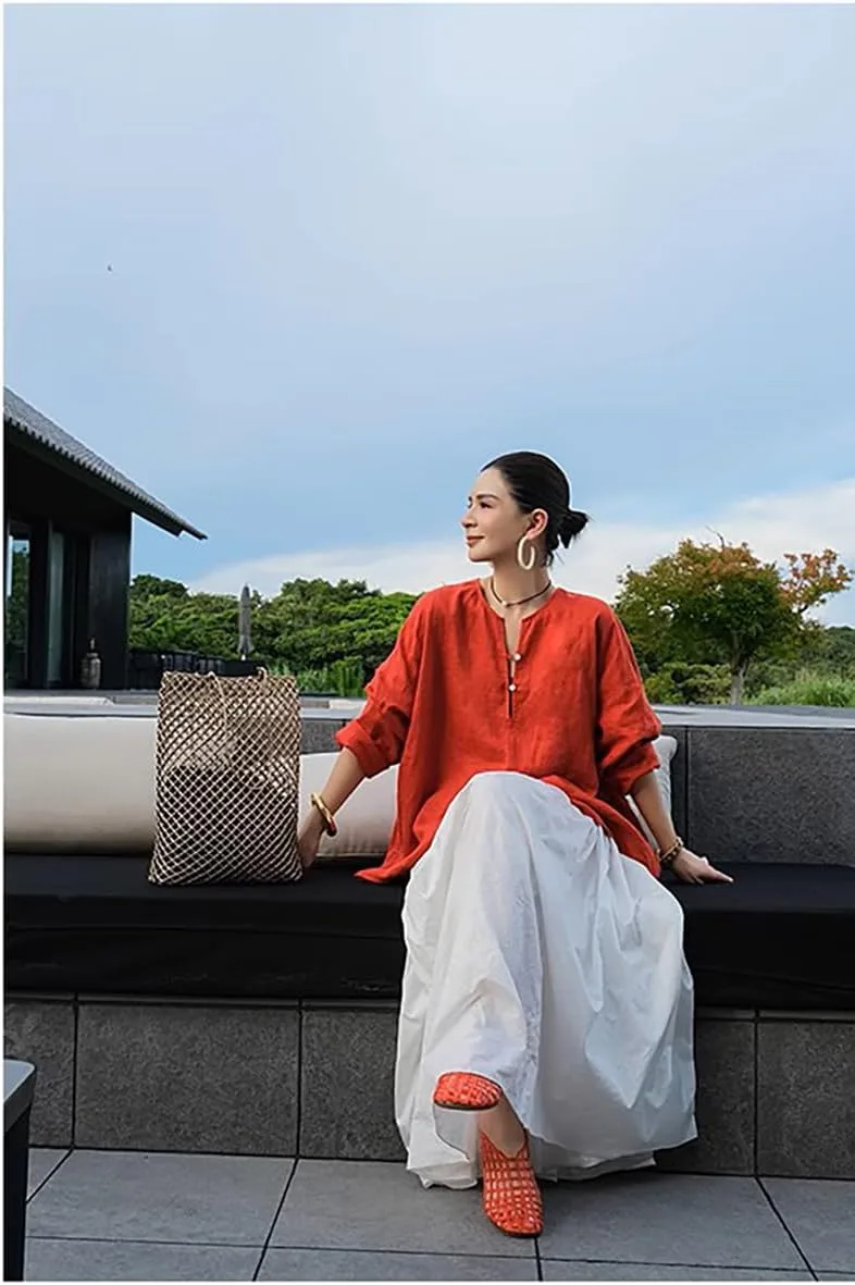 Женская футболка из 100% льна с V-образным вырезом, свободного кроя, Plus Size fengbaoyu
Женская футболка из 100% льна с V-образным вырезом, свободного кроя, Plus Size fengbaoyu