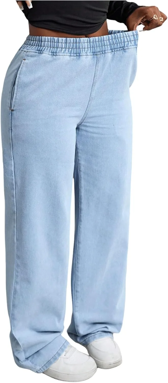 GORGLITTER женские мешковатые джинсы с широкими штанинами на резинке
GORGLITTER женские мешковатые джинсы с широкими штанинами на резинке