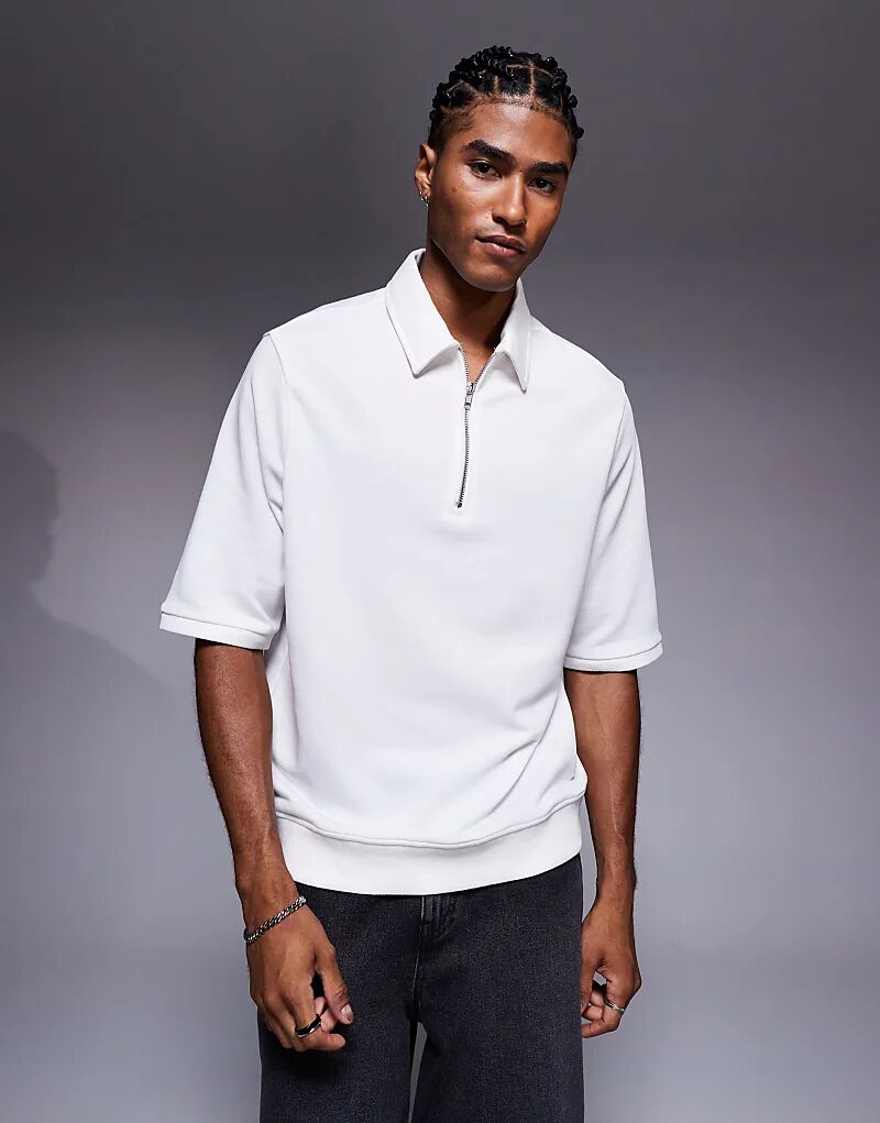Белая футболка-поло с короткими рукавами и молнией до середины голени ASOS DESIGN
Белая футболка-поло с короткими рукавами и молнией до середины голени ASOS DESIGN