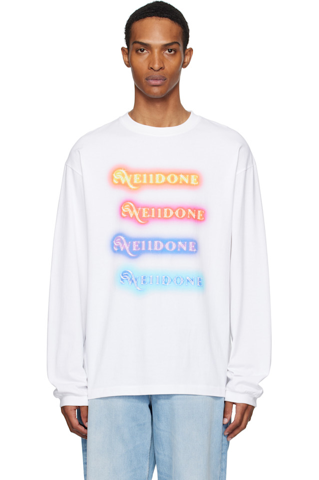Футболка с длинным рукавом и неоновым логотипом We11Done, белый
Футболка с длинным рукавом и неоновым логотипом We11Done, белый
