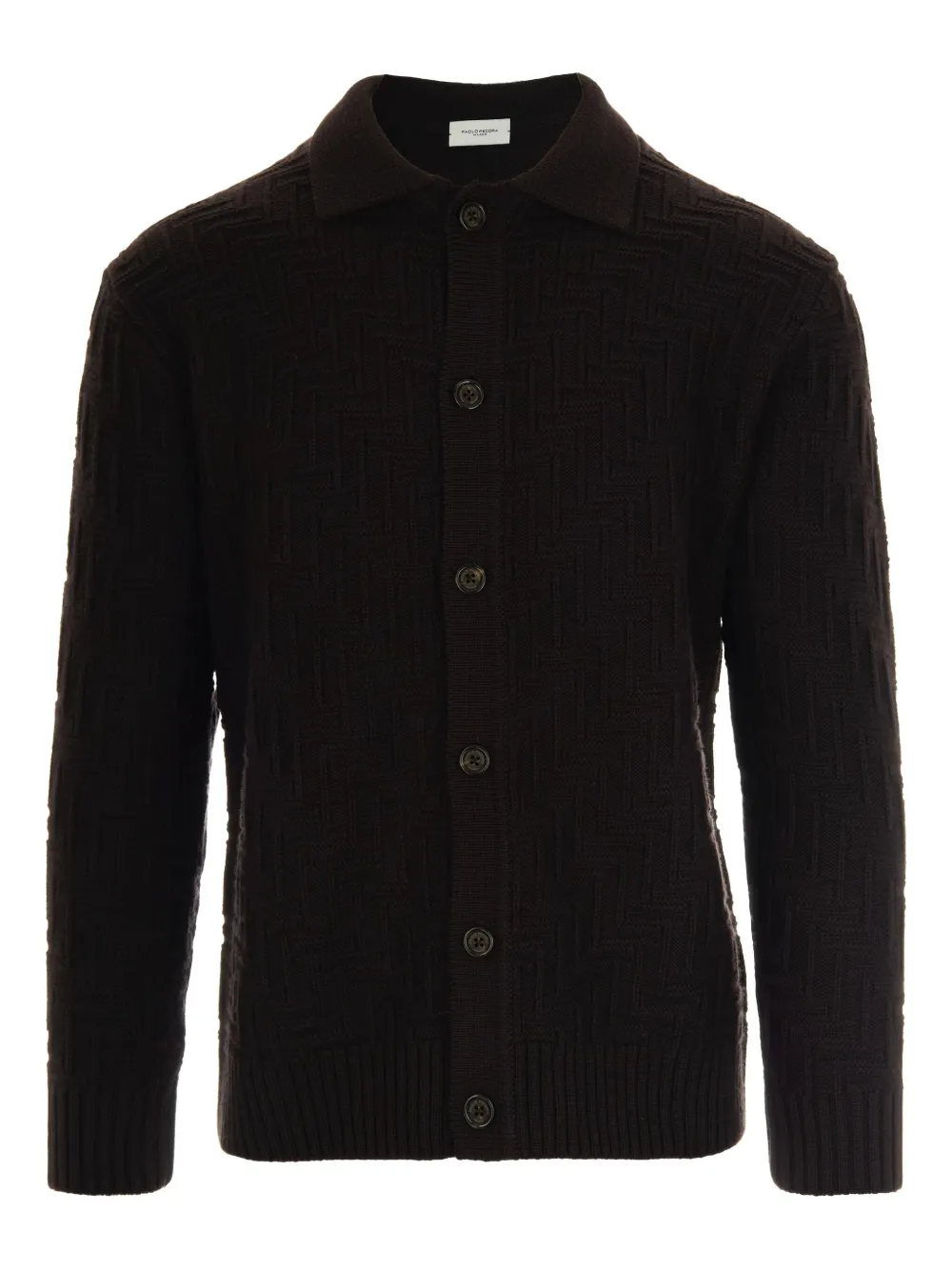 Кардиган с воротником-поло Paolo Pecora, коричневый
Кардиган с воротником-поло Paolo Pecora, коричневый
