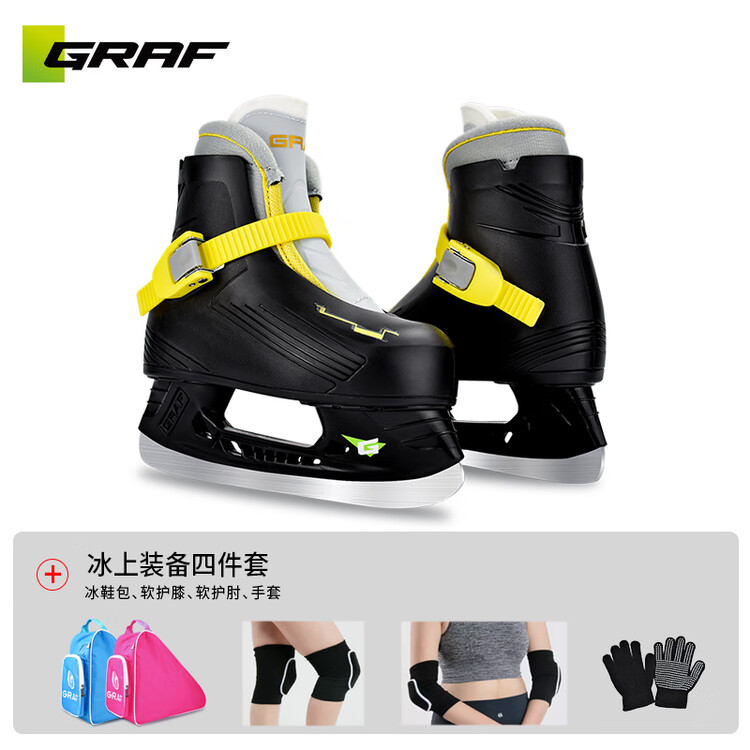 GRAF Детские коньки для фигурного катания и хоккея для начинающих, для девочек и мальчиков, черные, размер 25-26
GRAF Детские коньки для фигурного катания и хоккея для начинающих, для девочек и мальчиков, черные, размер 25-26