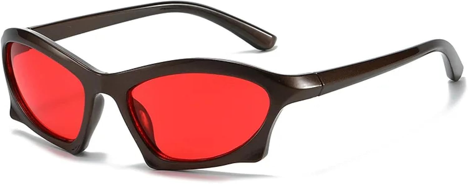 Солнцезащитные очки «кошачий глаз» для женщин и мужчин, ретро, нестандартная форма, панк, зеркальные, защита от УФ-излучения UV400, для занятий спортом на открытом воздухе и вождения UATXTAU, Brown Red
Солнцезащитные очки «кошачий глаз» для женщин и мужчин, ретро, нестандартная форма, панк, зеркальные, защита от УФ-излучения UV400, для занятий спортом на открытом воздухе и вождения UATXTAU, Brown Red