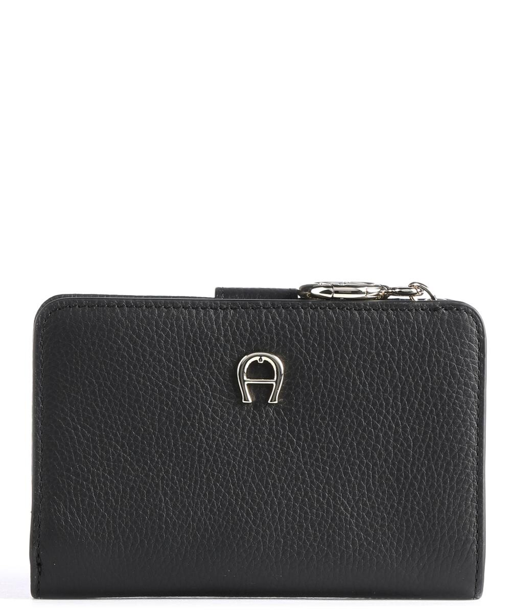 RFID-кошелек Zita из зернистой яловой кожи Aigner, черный 
RFID-кошелек Zita из зернистой яловой кожи Aigner, черный
