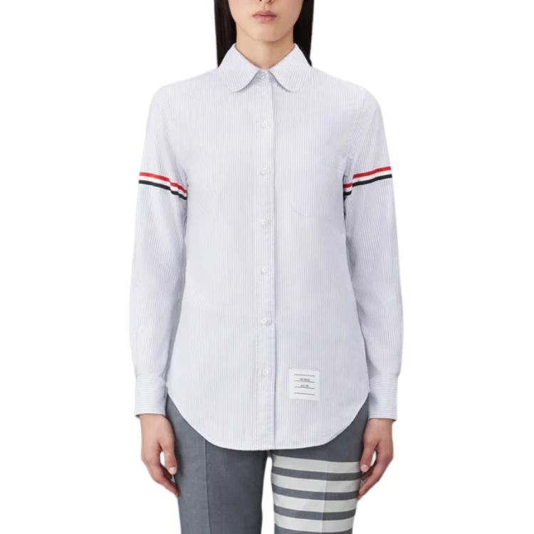 Рубашка в полоску с пуговицами rwb THOM BROWNE, серый
Рубашка в полоску с пуговицами rwb THOM BROWNE, серый