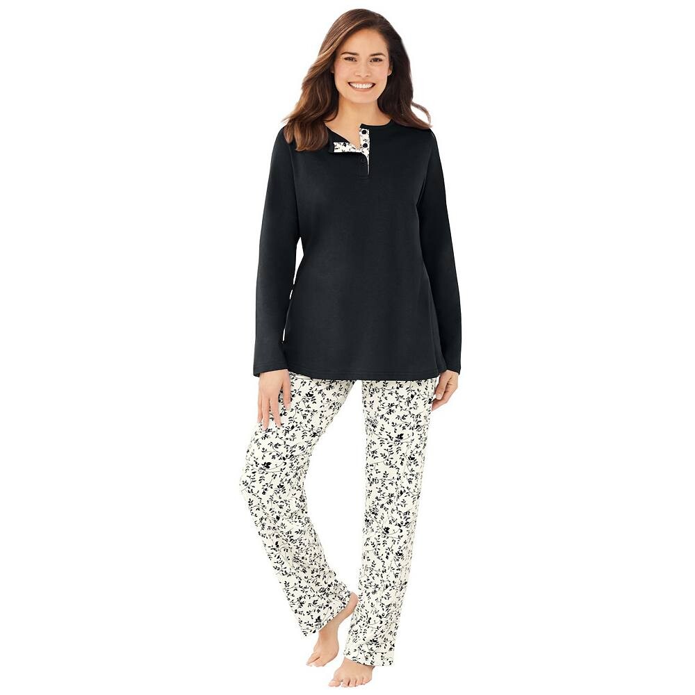 Женский пижамный комплект Henley размера плюс только самое необходимое Only Necessities, цвет Black Ivory
Женский пижамный комплект Henley размера плюс только самое необходимое Only Necessities, цвет Black Ivory