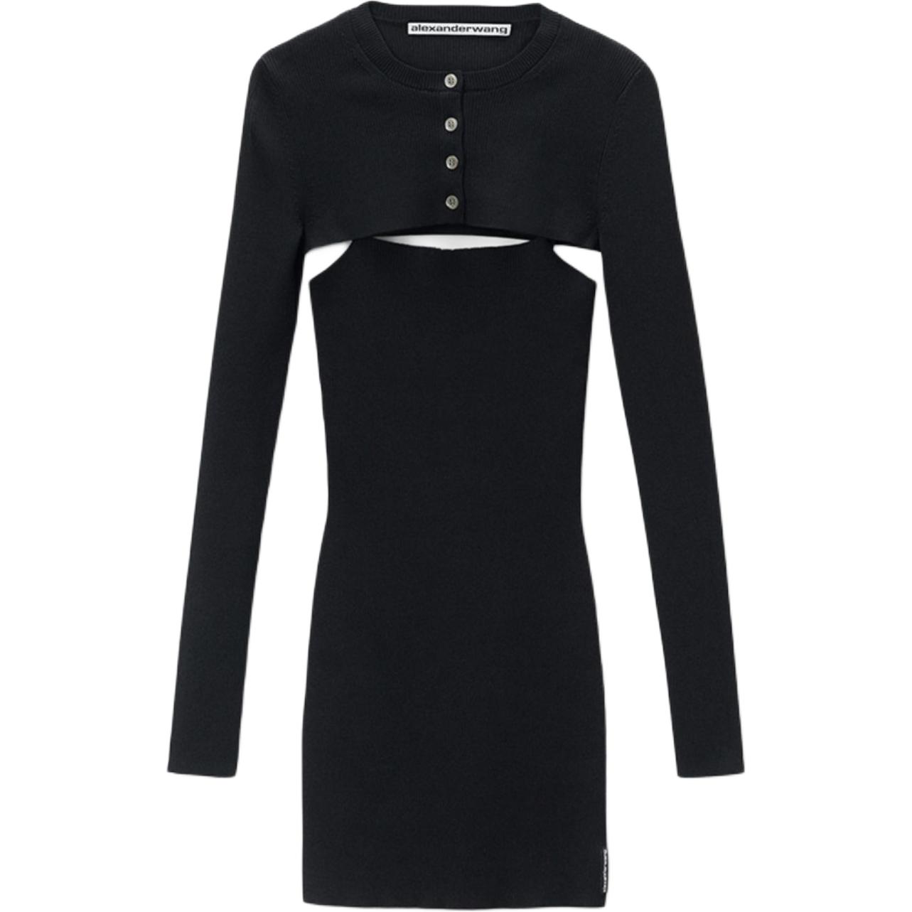 Вязаный комплект с платьем Alexander Wang, черный
Вязаный комплект с платьем Alexander Wang, черный