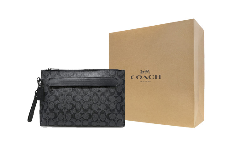 COACH Кожаный клатч с покрытием из ткани
COACH Кожаный клатч с покрытием из ткани