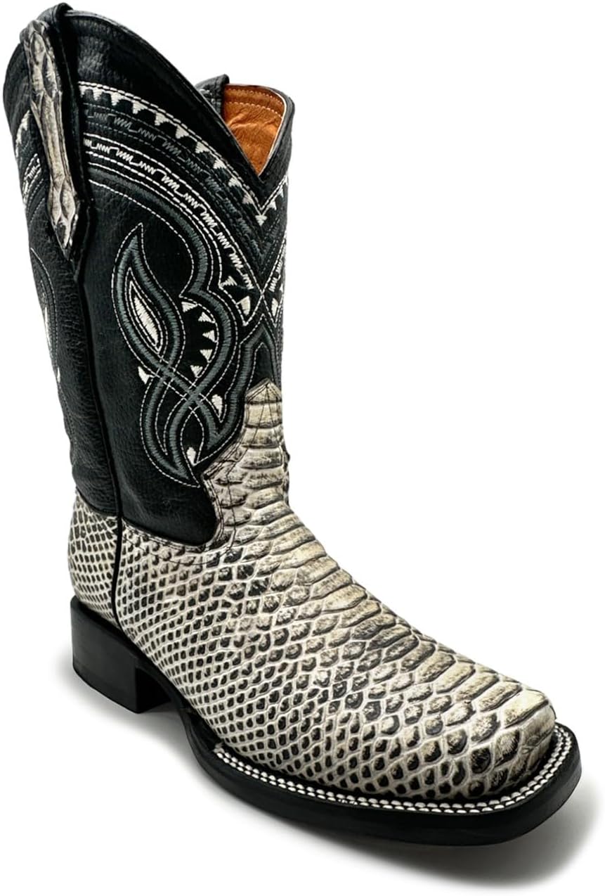 Мужские вестерн-бутсы The Western Shops из настоящей кожи с экзотическим змеиным принтом и квадратным носком, Natural
Мужские вестерн-бутсы The Western Shops из настоящей кожи с экзотическим змеиным принтом и квадратным носком, Natural