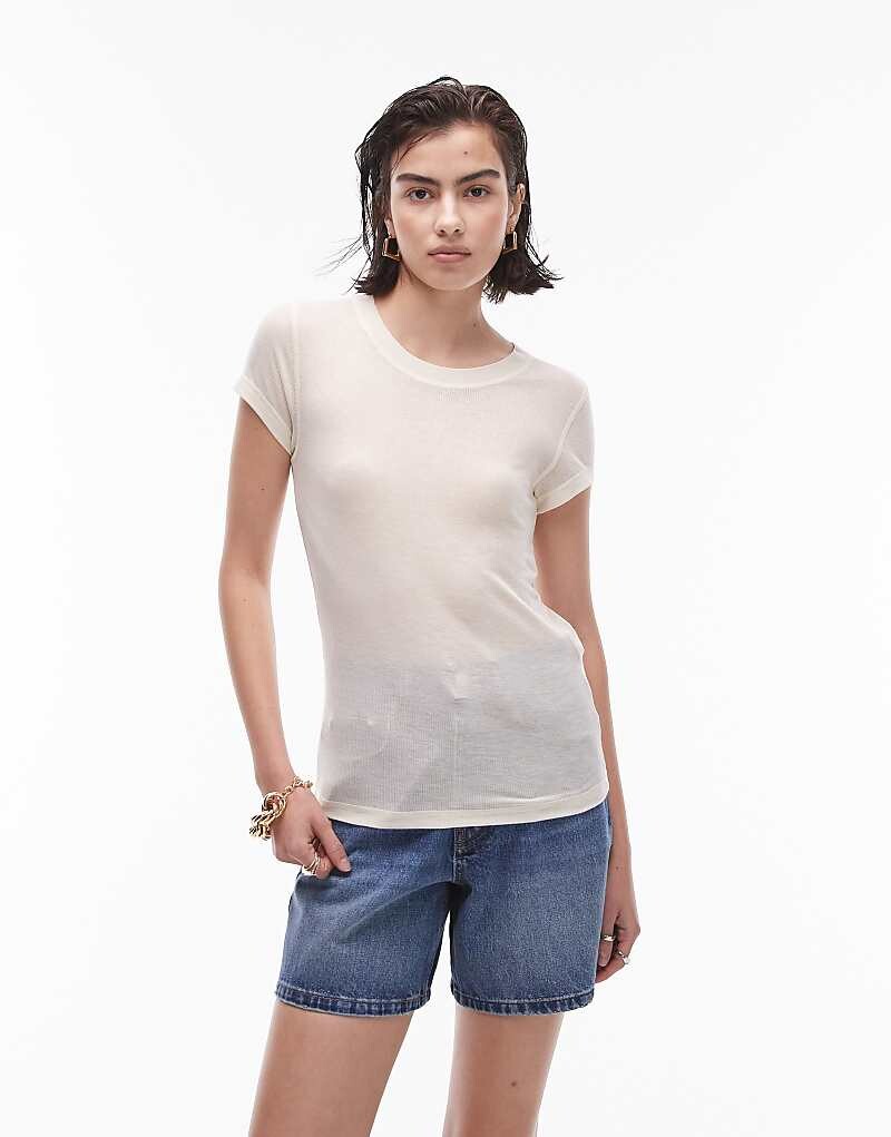 Topshop – Premium Струящаяся футболка длинного кроя с принтом кремово-белого цвета
Topshop – Premium Струящаяся футболка длинного кроя с принтом кремово-белого цвета