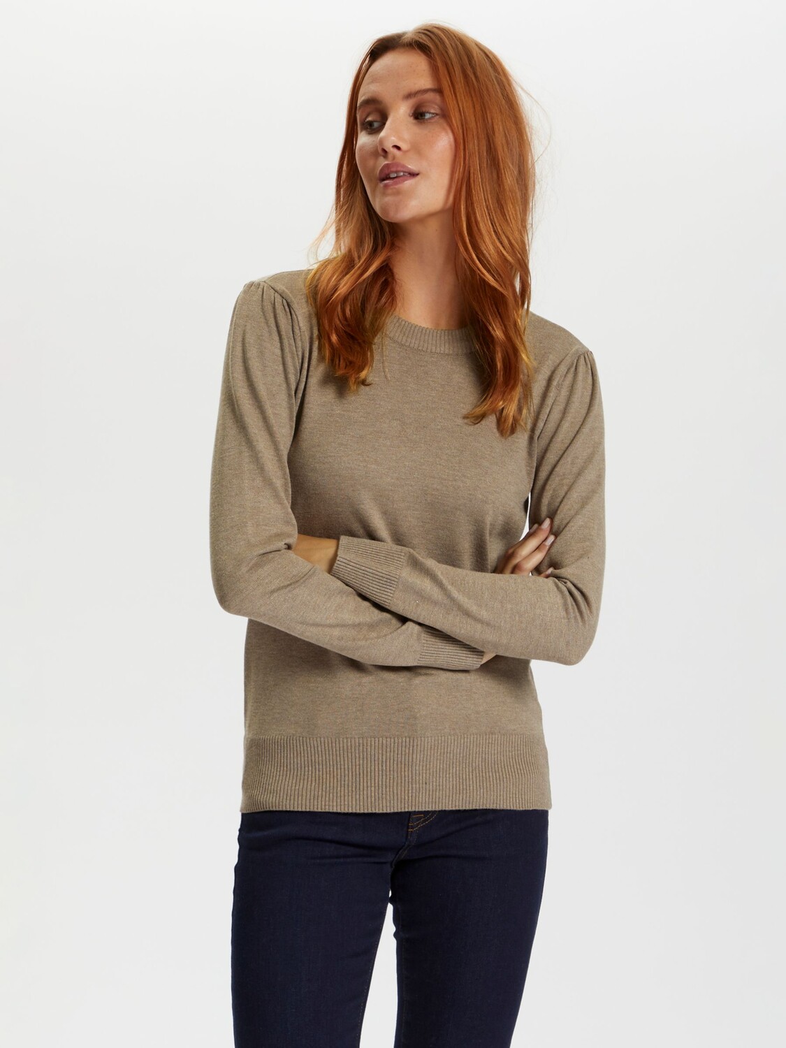 Saint Tropez Джемпер с круглым вырезом Mila, Atmos Melange 
Saint Tropez Джемпер с круглым вырезом Mila, Atmos Melange