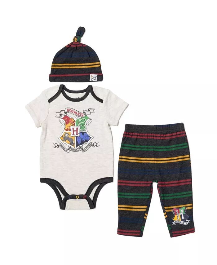 Боди для малышей Гриффиндор Хаффлпафф Равенкло, штаны и шапка для маленьких мальчиков, комплект из 3 предметов для новорожденных Harry Potter, белый 
Боди для малышей Гриффиндор Хаффлпафф Равенкло, штаны и шапка для маленьких мальчиков, комплект из 3 предметов для новорожденных Harry Potter, белый