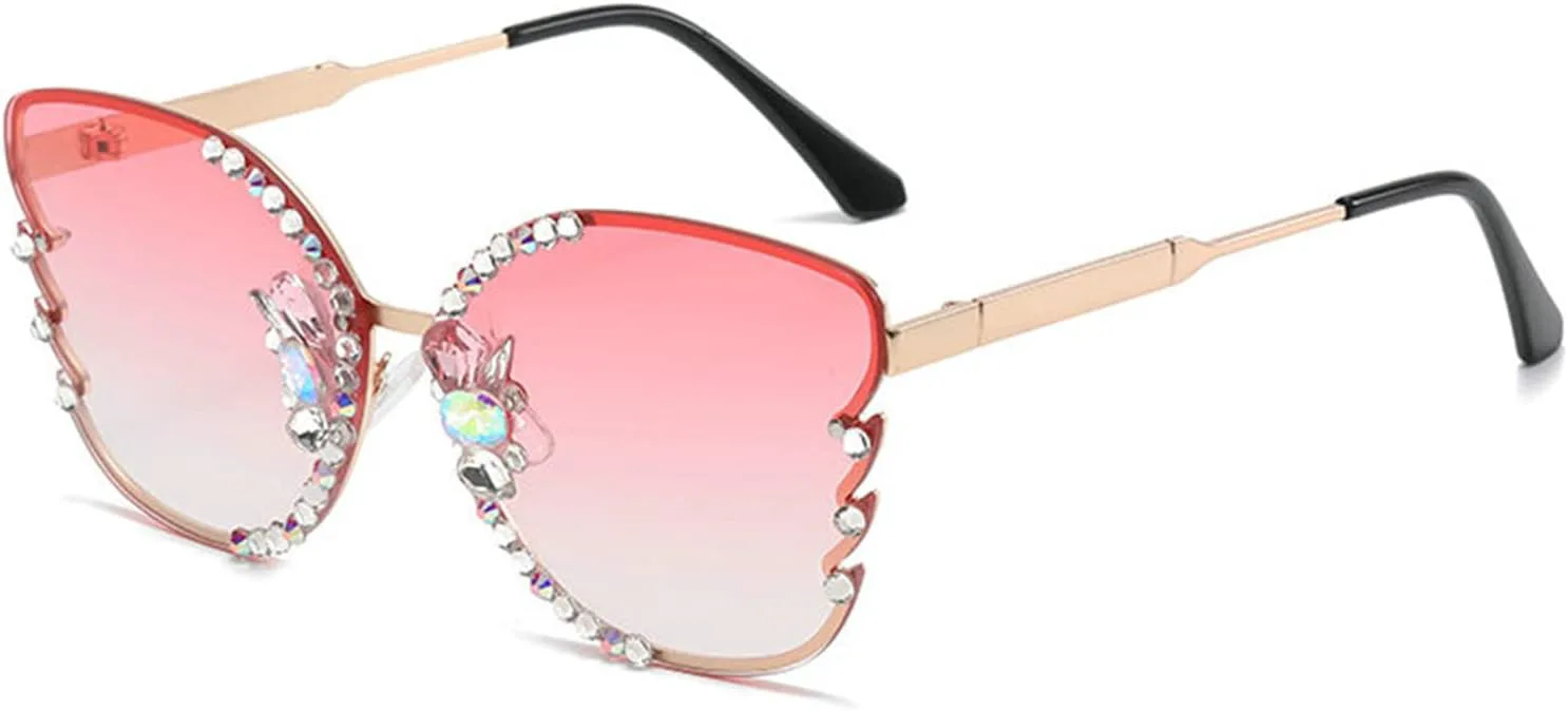 Солнцезащитные очки Willochra без оправы с бриллиантами, женские, с кристаллами, в стиле «кошачий глаз», винтажные, сверкающие, для вечеринок, 2pcs-blue&pink
Солнцезащитные очки Willochra без оправы с бриллиантами, женские, с кристаллами, в стиле «кошачий глаз», винтажные, сверкающие, для вечеринок, 2pcs-blue&pink