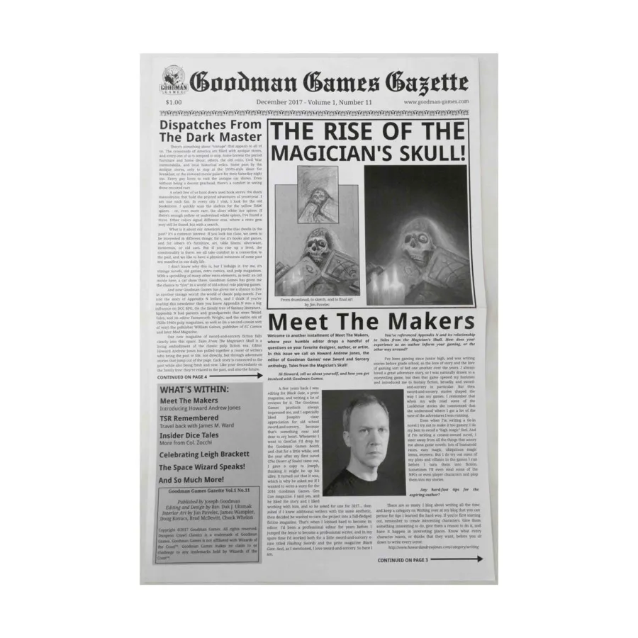Том. 1, №11 – декабрь 2017 г., Goodman Games Gazette
Том. 1, №11 – декабрь 2017 г., Goodman Games Gazette