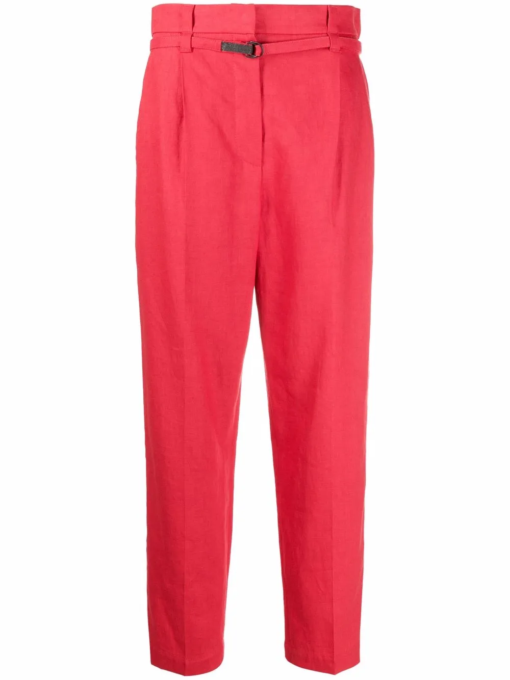 Укороченные брюки с присборенной талией Brunello Cucinelli, красный
Укороченные брюки с присборенной талией Brunello Cucinelli, красный