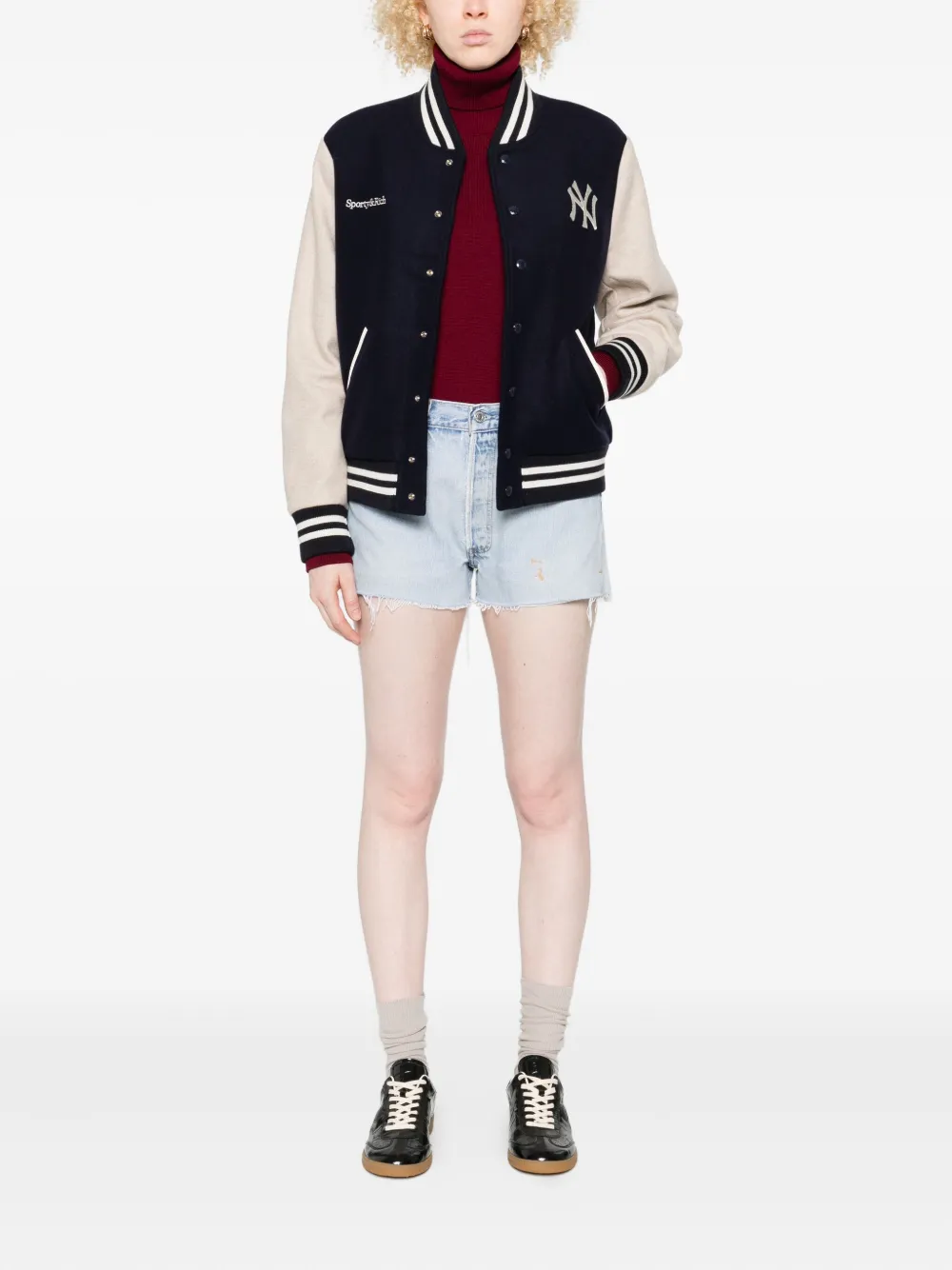 Куртка-бомбер с вышитым логотипом Sporty & Rich, синий
Куртка-бомбер с вышитым логотипом Sporty & Rich, синий