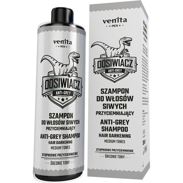 Шампунь для седых волос средних тонов, 200 мл Venita Men
Шампунь для седых волос средних тонов, 200 мл Venita Men