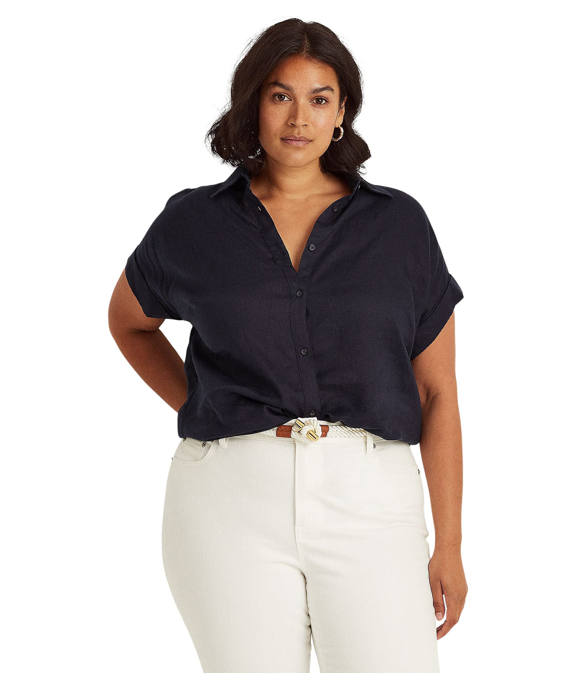 Рубашка Lauren Ralph Lauren Plus Size Linen Dolman-Sleeve Shirt, цвет Lauren Navy
Рубашка Lauren Ralph Lauren Plus Size Linen Dolman-Sleeve Shirt, цвет Lauren Navy