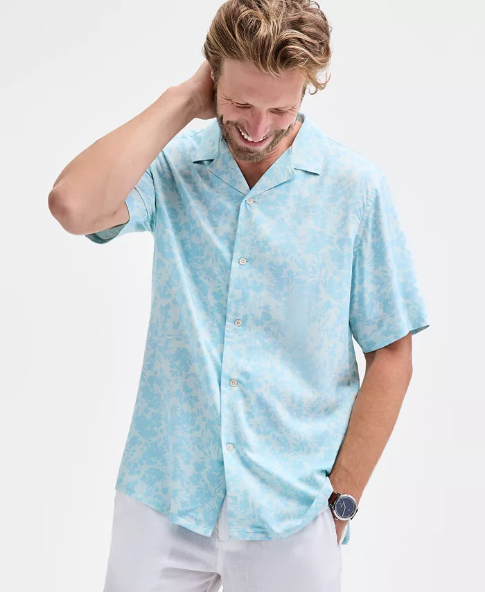 Мужская короткая рубашка Copen с коротким рукавом и цветочным принтом на пуговицах Club Room, синий
Мужская короткая рубашка Copen с коротким рукавом и цветочным принтом на пуговицах Club Room, синий