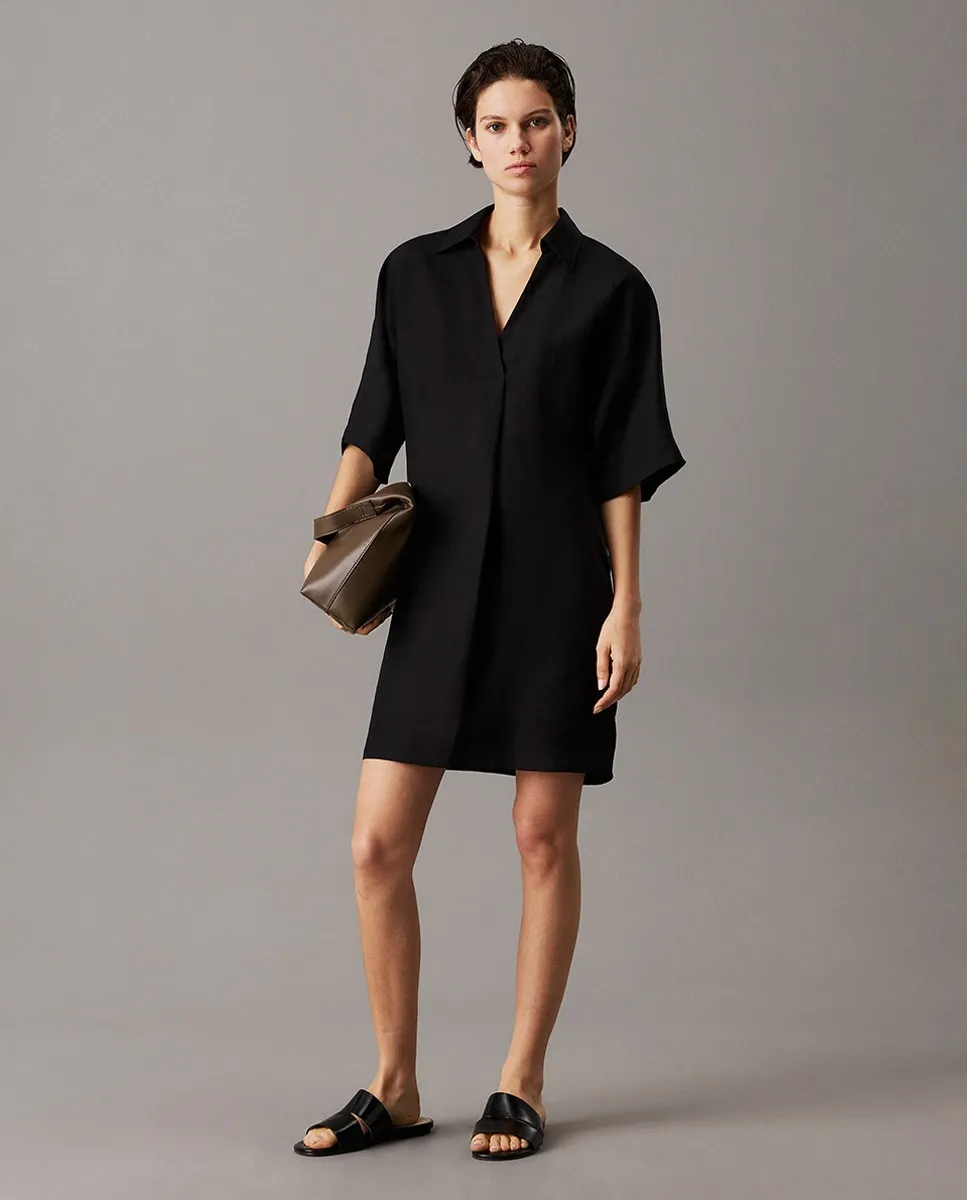 Платье-рубашка со льном Calvin Klein, черный
Платье-рубашка со льном Calvin Klein, черный