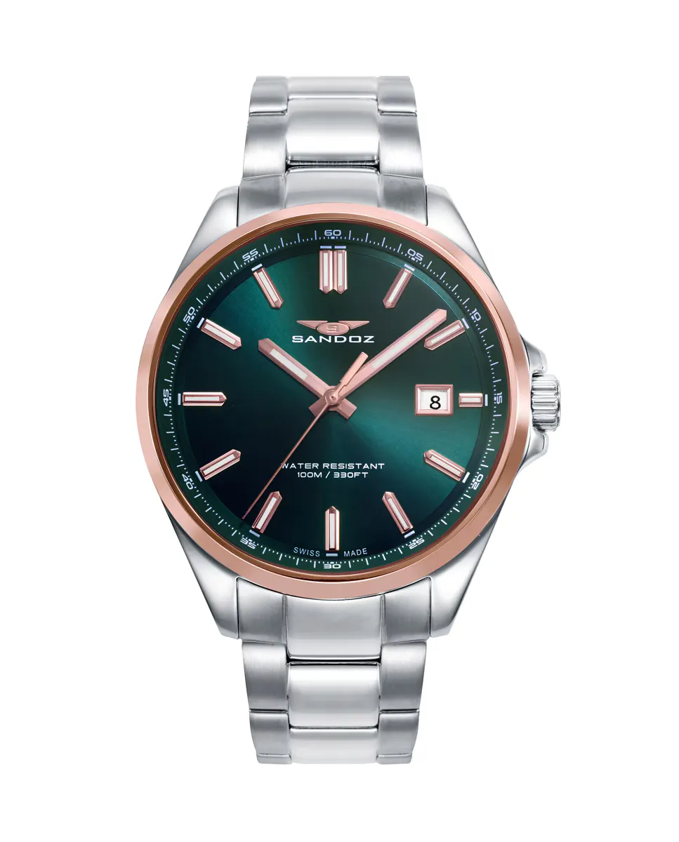 Мужские часы Casuel, двухцветный стальной корпус и розовый стальной браслет Ip Sandoz, серебряный
Мужские часы Casuel, двухцветный стальной корпус и розовый стальной браслет Ip Sandoz, серебряный